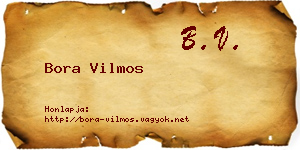 Bora Vilmos névjegykártya